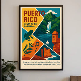 Puerto Rico Heart of the Caribbean Poster PosterGoat