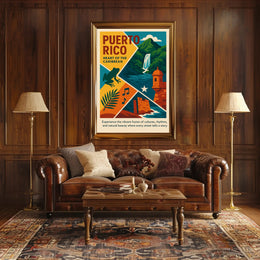 Puerto Rico Heart of the Caribbean Poster PosterGoat