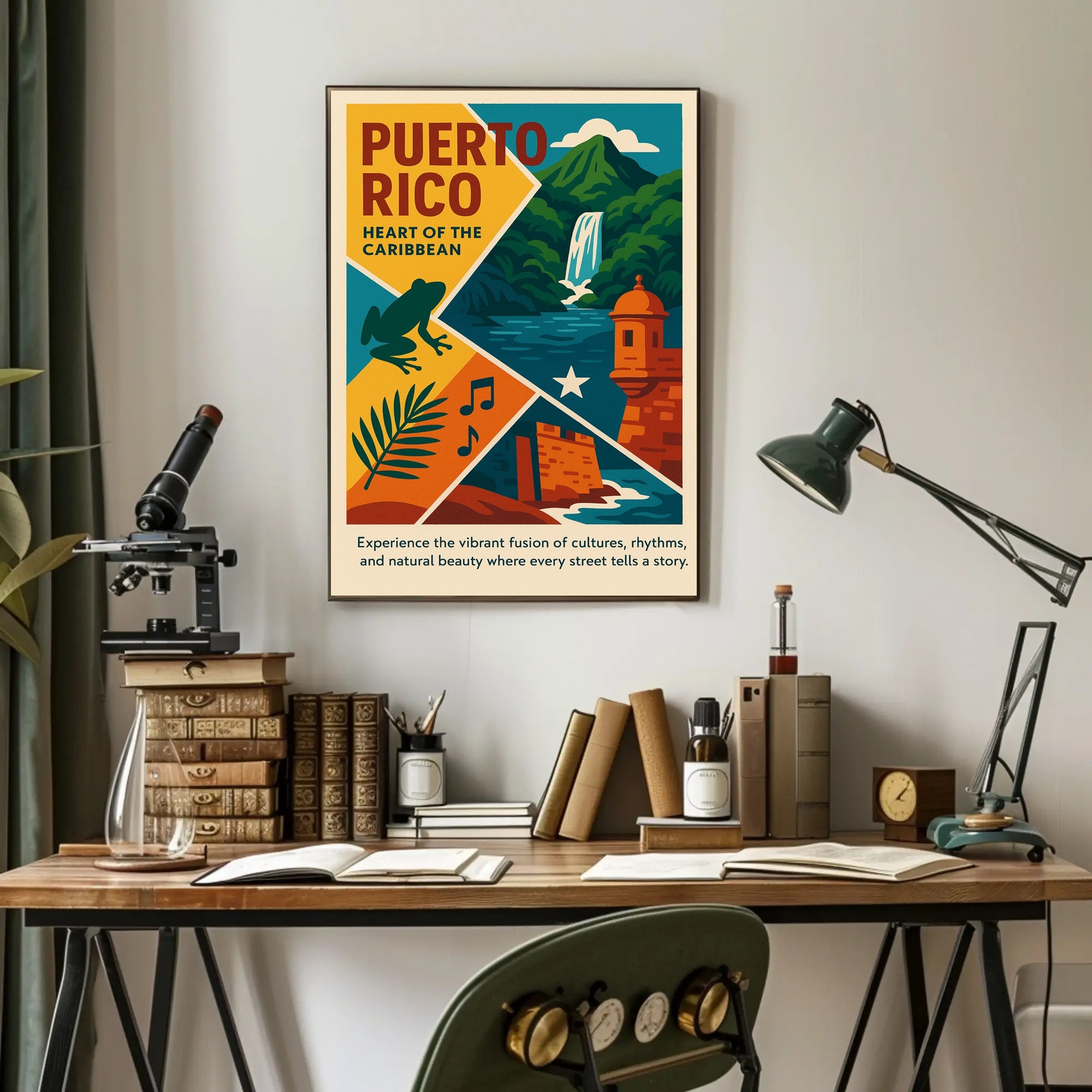 Puerto Rico Heart of the Caribbean Poster PosterGoat