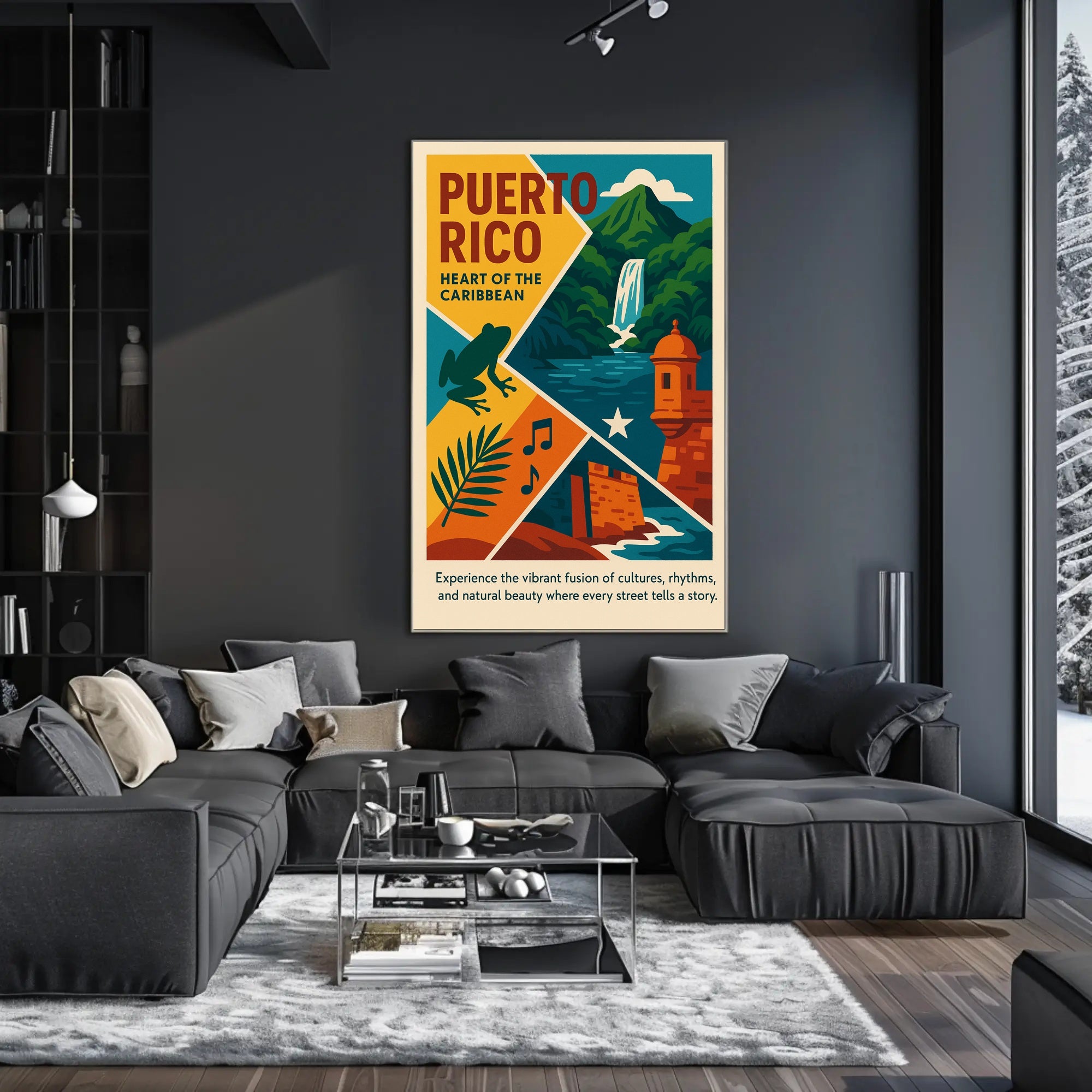 Puerto Rico Heart of the Caribbean Poster PosterGoat