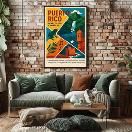 Puerto Rico Heart of the Caribbean Poster PosterGoat