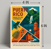 Puerto Rico Heart of the Caribbean Poster PosterGoat