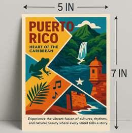 Puerto Rico Heart of the Caribbean Poster PosterGoat