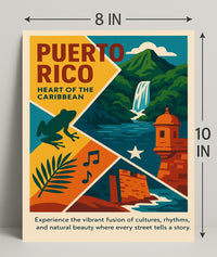 Puerto Rico Heart of the Caribbean Poster PosterGoat