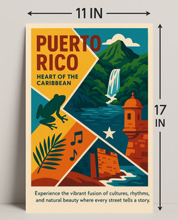 Puerto Rico Heart of the Caribbean Poster PosterGoat