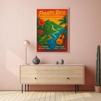 Puerto Rico Heartbeat of the Caribbean Poster PosterGoat
