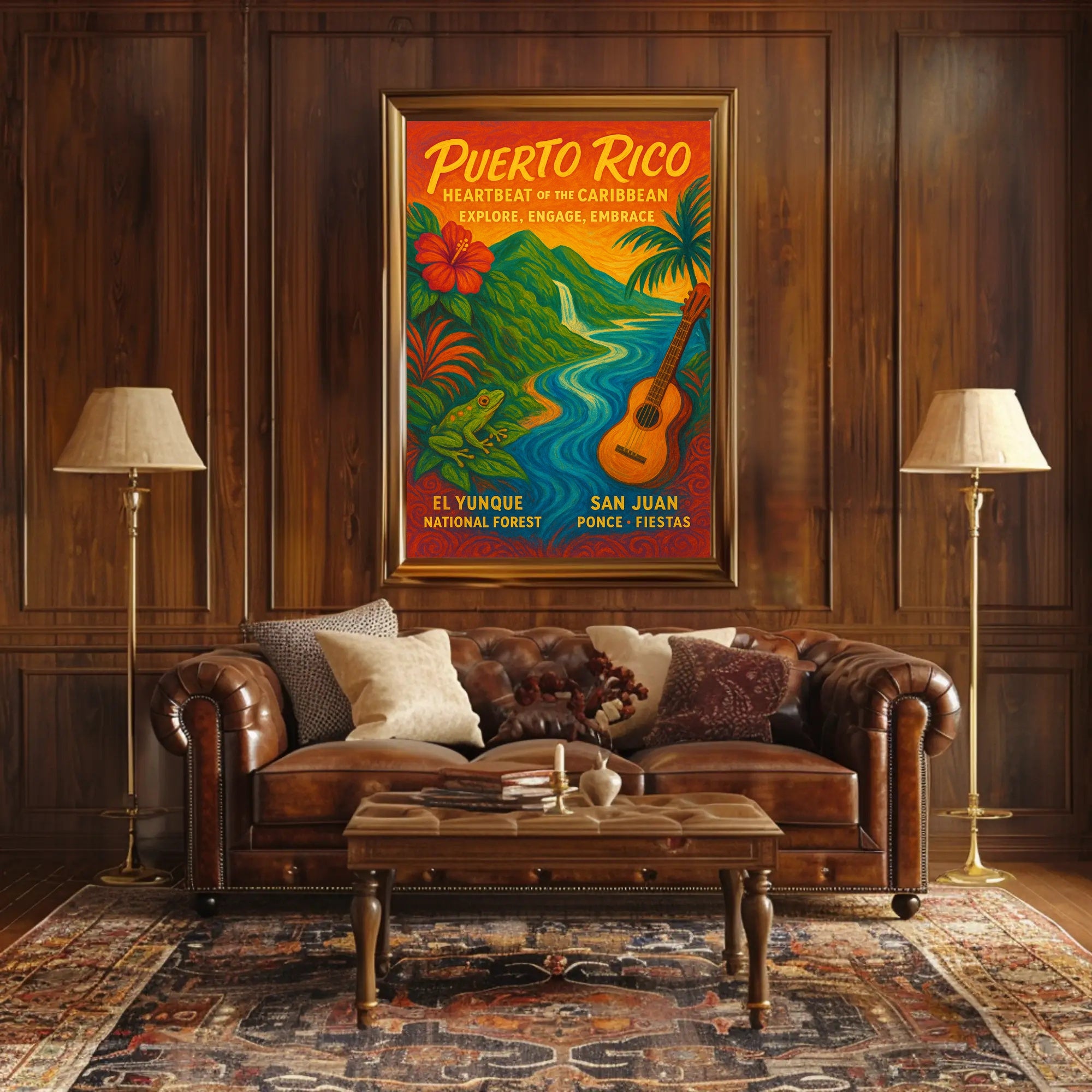 Puerto Rico Heartbeat of the Caribbean Poster PosterGoat
