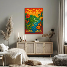 Puerto Rico Heartbeat of the Caribbean Poster PosterGoat