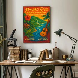 Puerto Rico Heartbeat of the Caribbean Poster PosterGoat