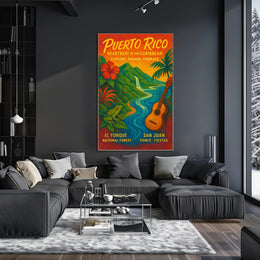 Puerto Rico Heartbeat of the Caribbean Poster PosterGoat