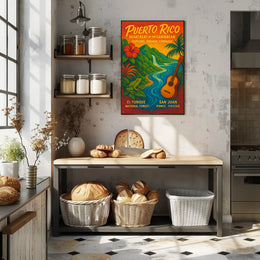 Puerto Rico Heartbeat of the Caribbean Poster PosterGoat