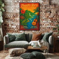 Puerto Rico Heartbeat of the Caribbean Poster PosterGoat
