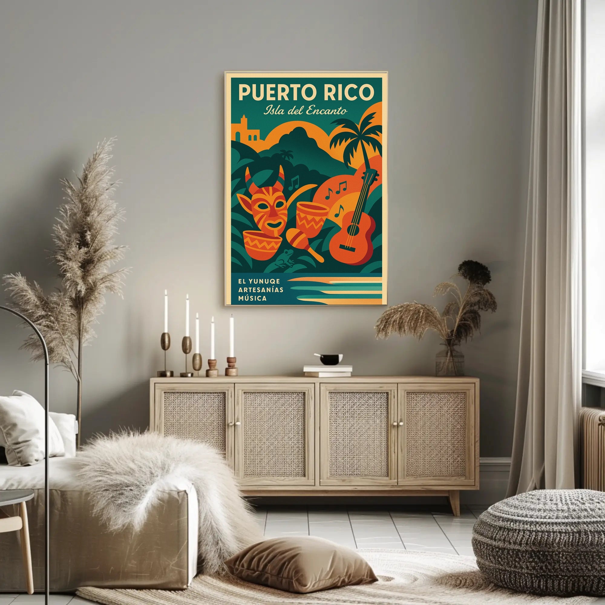 Puerto Rico Isla del Encanto Poster PosterGoat