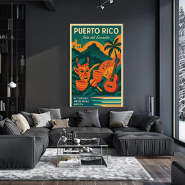 Puerto Rico Isla del Encanto Poster PosterGoat