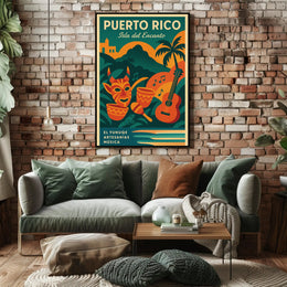 Puerto Rico Isla del Encanto Poster PosterGoat