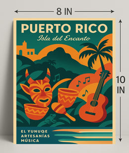 Puerto Rico Isla del Encanto Poster PosterGoat