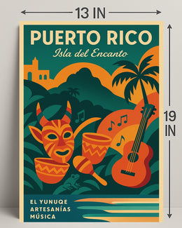 Puerto Rico Isla del Encanto Poster PosterGoat