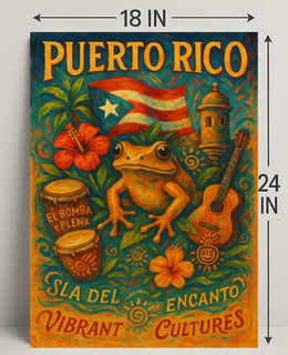 Puerto Rico Isla del Encanto Poster PosterGoat