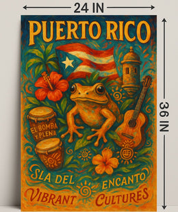 Puerto Rico Isla del Encanto Poster PosterGoat
