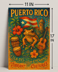 Puerto Rico Isla del Encanto Poster PosterGoat