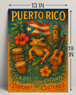 Puerto Rico Isla del Encanto Poster PosterGoat