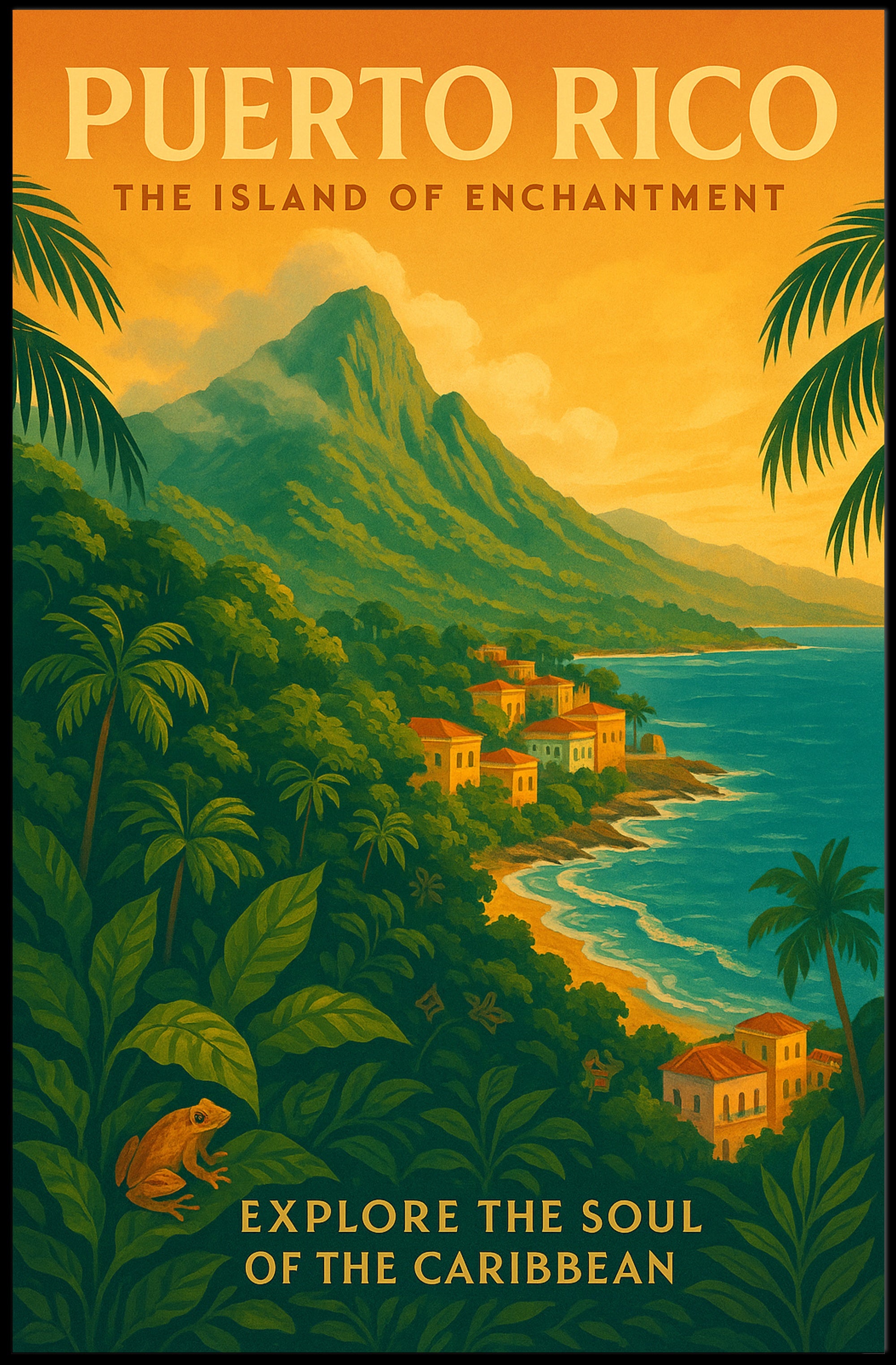 Puerto Rico Island of Enchantment Poster PosterGoat