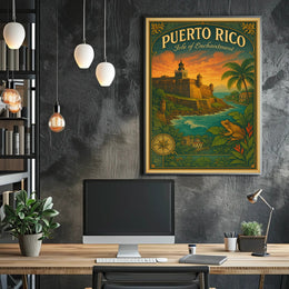 Puerto Rico Isle of Enchantment Poster Print PosterGoat