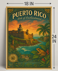Puerto Rico Isle of Enchantment Poster Print PosterGoat