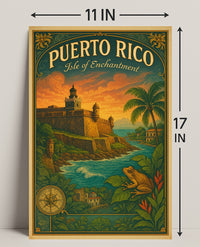 Puerto Rico Isle of Enchantment Poster Print PosterGoat