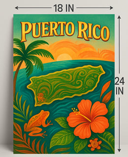 Puerto Rico Paradise Poster PosterGoat