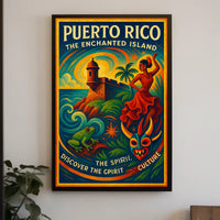 Puerto Rico The Enchanted Island Poster Art PosterGoat
