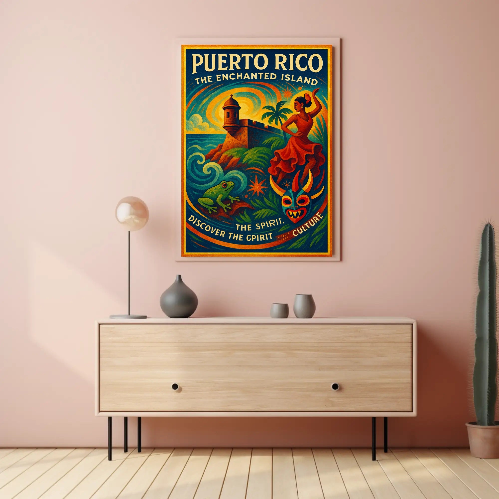 Puerto Rico The Enchanted Island Poster Art PosterGoat