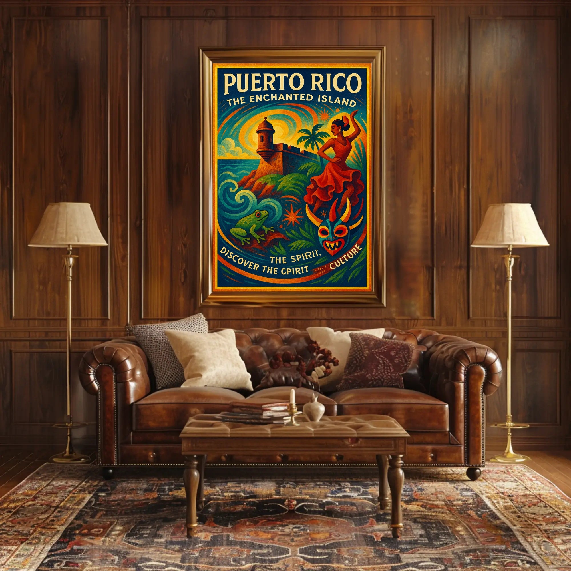 Puerto Rico The Enchanted Island Poster Art PosterGoat