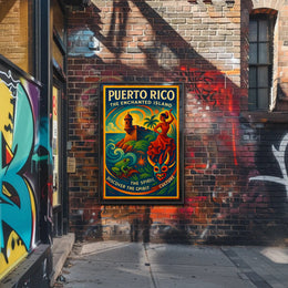 Puerto Rico The Enchanted Island Poster Art PosterGoat