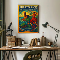 Puerto Rico The Enchanted Island Poster Art PosterGoat