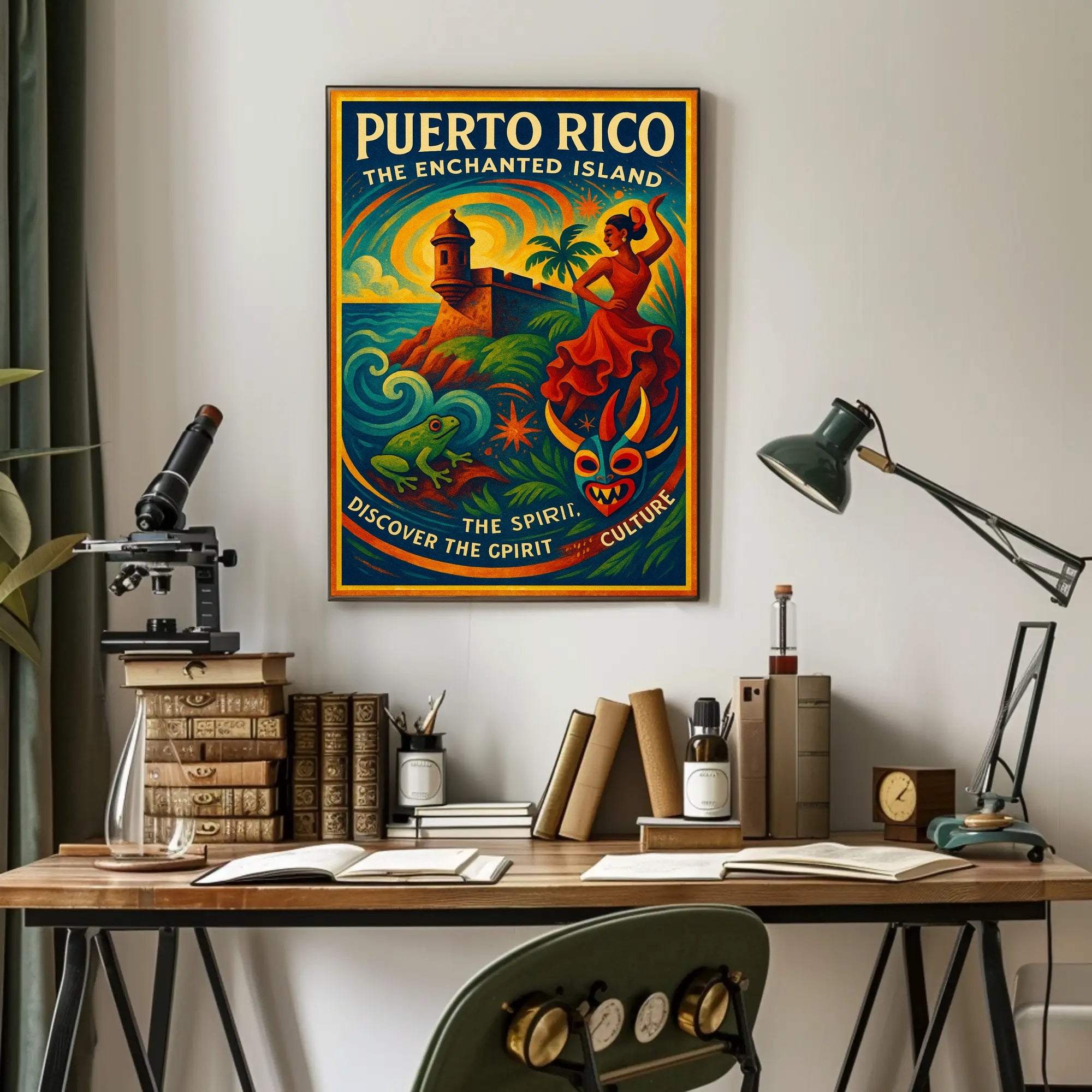 Puerto Rico The Enchanted Island Poster Art PosterGoat