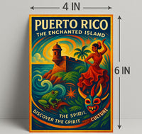 Puerto Rico The Enchanted Island Poster Art PosterGoat