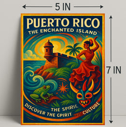 Puerto Rico The Enchanted Island Poster Art PosterGoat