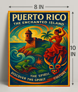 Puerto Rico The Enchanted Island Poster Art PosterGoat