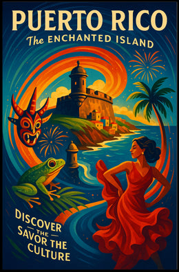 Puerto Rico The Enchanted Island Poster PosterGoat