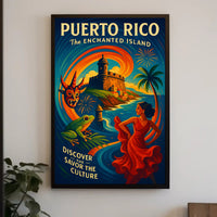 Puerto Rico The Enchanted Island Poster PosterGoat