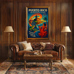 Puerto Rico The Enchanted Island Poster PosterGoat