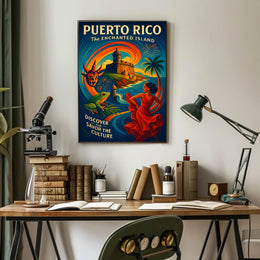 Puerto Rico The Enchanted Island Poster PosterGoat