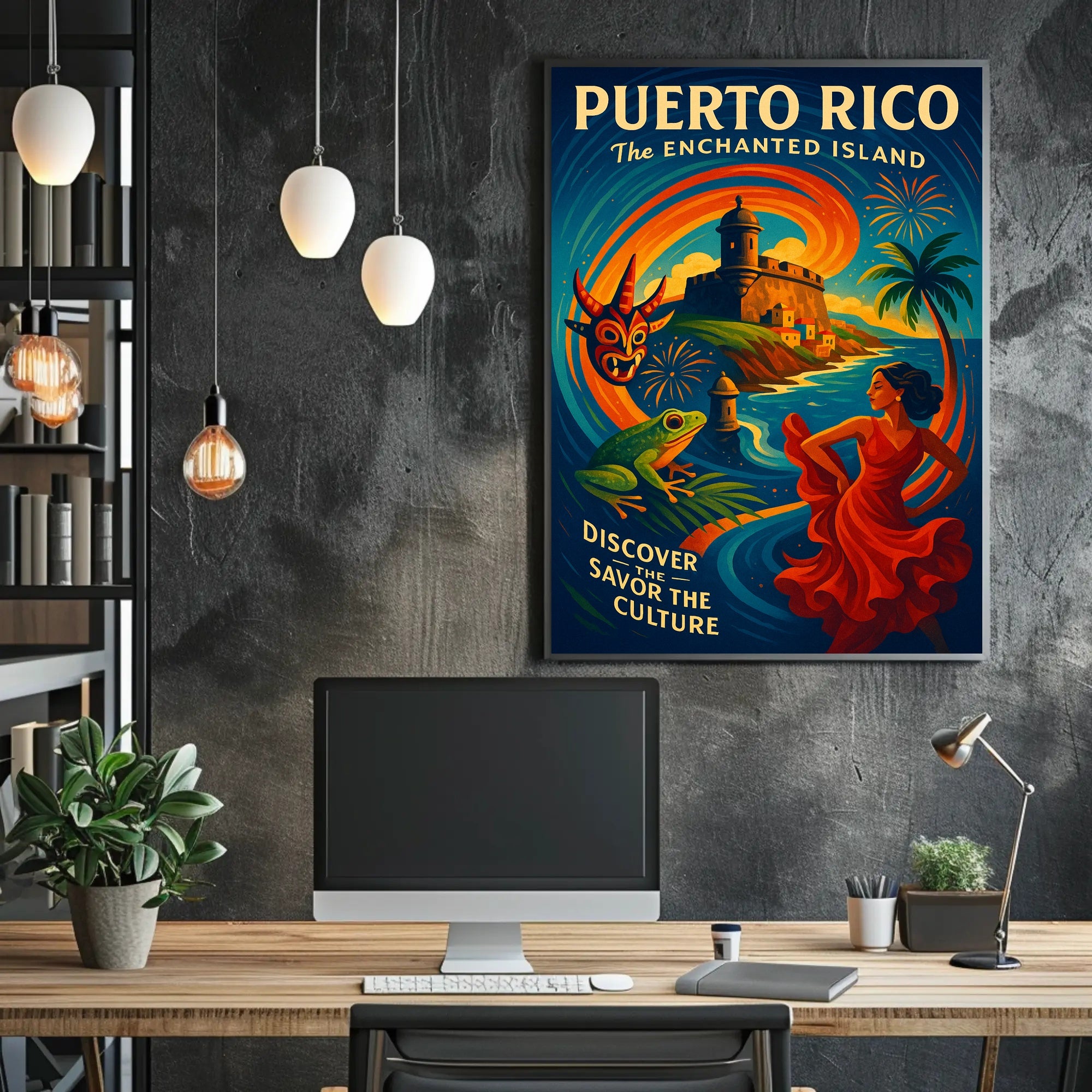 Puerto Rico The Enchanted Island Poster PosterGoat