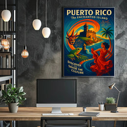 Puerto Rico The Enchanted Island Poster PosterGoat