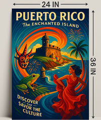 Puerto Rico The Enchanted Island Poster PosterGoat