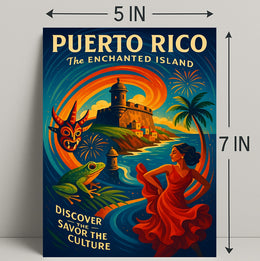 Puerto Rico The Enchanted Island Poster PosterGoat