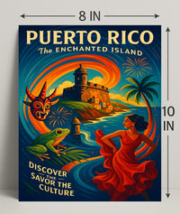Puerto Rico The Enchanted Island Poster PosterGoat