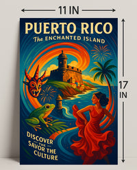 Puerto Rico The Enchanted Island Poster PosterGoat