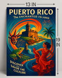 Puerto Rico The Enchanted Island Poster PosterGoat